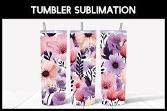 6 3D Tumbler Wrap 3D Seamless Flowers I Tumbler Sublimation Product Image 3