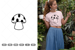 Mushroom Doodle SVG &amp; Clipart Product Image 1