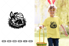 Easter Egg Bunny SVG &amp; Clipart Product Image 1
