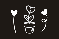 Cartoon Doodle Heart Clip Art Set Product Image 12