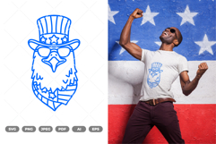 Fourth of July Eagle SVG &amp; Clipart Product Image 1