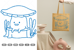 Cute Mushroom SVG &amp; Clipart Product Image 1