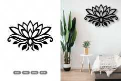 Lotus Wall Decor SVG &amp; Clipart Product Image 1