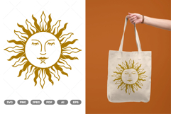 Boho Sun SVG &amp; Clipart Product Image 1