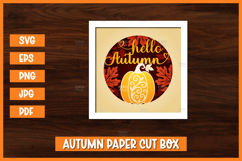6 Hello Autumn Shadow box, Autumn Paper cut Product Image 3