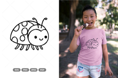 Kawaii Ladybug SVG &amp; Clipart Product Image 1
