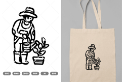 Gardening Man SVG &amp; Clipart Product Image 1