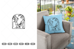 Mother and Daughter SVG &amp; Clipart Product Image 1