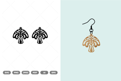 Mushroom Earring SVG &amp; Clipart Product Image 1
