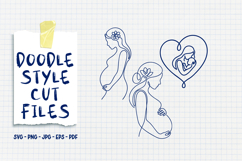 3 Motherhood Doodle Line Art Product Image 1