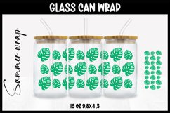 Monstera Leaves Glass Wrap Svg,16oz Libbey Wrap Product Image 1