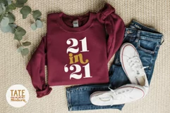 21 in '21 SVG cut file - Retro 21st birthday SVG, y2k svg Product Image 3