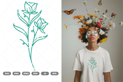 Wildflower SVG &amp; Clipart Product Image 1