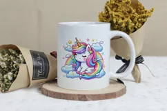 Adorable Baby Rainbow Unicorn Png Clip Art Product Image 3