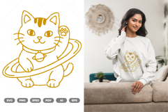 Lucky Cat SVG &amp; Clipart Product Image 1