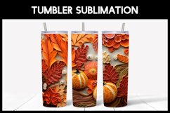 3D Pumpkins Tumbler Sublimation |Autumn 3D Tumbler Product Image 5