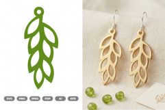 Leaf Earring SVG &amp; Clipart Product Image 1