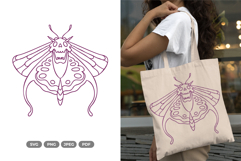 Skull Moth SVG &amp; Clipart - Hand Drawn Doodle Product Image 1