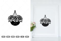 Hanging Potted Plant SVG &amp; Clipart Product Image 1