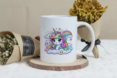 Adorable Baby Rainbow Unicorn Png Clip Art Product Image 3