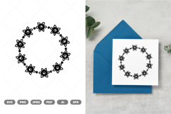 Flowers Wreath SVG &amp; Clipart Product Image 1