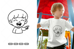 Boy Cartoon Doodle SVG &amp; Clipart Product Image 1