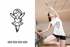 Ballet Girl SVG &amp; Clipart Product Image 1