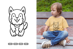 Kawaii Puppy SVG &amp; Clipart - Pet Clipart Product Image 1