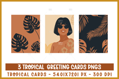 Boho summer cards, Retro Woman Card Product Image 1
