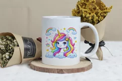 Adorable Baby Rainbow Unicorn Png Clip Art Product Image 3