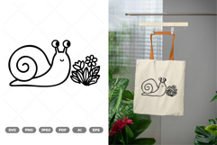 Spring Garden Snail SVG &amp; Clipart Product Image 1
