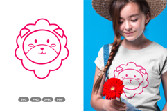 Cute Lion Head SVG &amp; Clipart Product Image 1