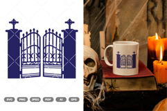 Cemetery Gate SVG &amp; Clipart Product Image 1