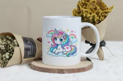 Adorable Baby Rainbow Unicorn Png Clip Art Product Image 3