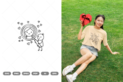 Valentine Doodle SVG &amp; Clipart Product Image 1