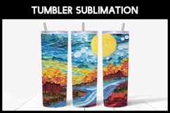6 3D Field Landscape Tumbler Sublimation I Paper Quilling Product Image 2