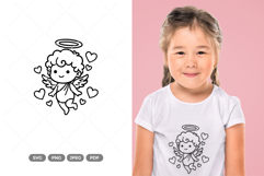 Valentine's Cupid SVG &amp; Clipart Product Image 1