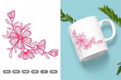 Flower Doodle SVG &amp; Clipart Product Image 1