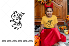 Pumpkin Princess SVG &amp; Clipart Product Image 1
