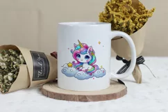 Adorable Baby Rainbow Unicorn Png Clip Art Product Image 3