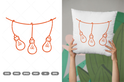 Love Light Bulbs SVG &amp; Clipart Product Image 1