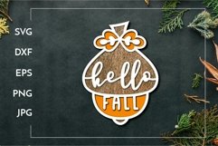 Hello fall | Layered acorn decoration | Fall Laser cut Product Image 1