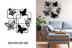 Geometrical Butterflies Wall Decor SVG &amp; Clipart Product Image 1