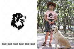 Border Collie Silhouette SVG &amp; Clipart Product Image 1