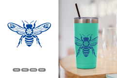 Floral Bee SVG &amp; Clipart - Spring Cut File Product Image 1
