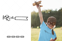 Plane and Blank Flag SVG &amp; Clipart Product Image 1