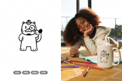 Funny Cat SVG &amp; Clipart Product Image 1