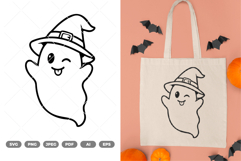 Cute Ghost SVG &amp; Clipart Product Image 1
