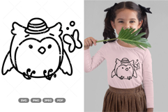 Kawaii Owl SVG &amp; Clipart Product Image 1