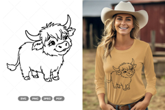 Highland Cow SVG &amp; Clipart Product Image 1